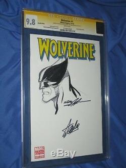 WOLVERINE #1 CGC 9.8 SS Original Art Sketch & Signed Neal Adams/Stan Lee (X-MEN)