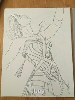 WONDER WOMAN #70 Original Comic Cover Art By Jenny Frison 2 Piece Set