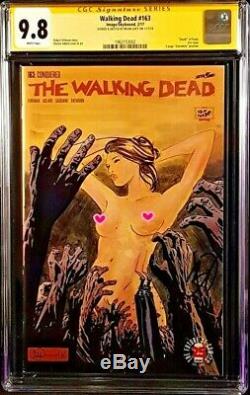 Walking Dead #163 Cgc Ss 9.8 Original Art Sketch Negan Zombies Rick Image Comics