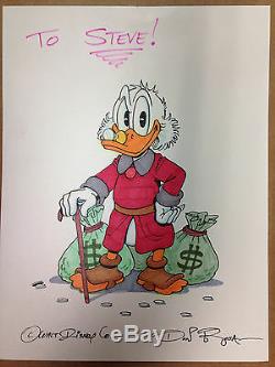 Walt Disney Don Rosa Signed Uncle Scrooge Original Art Colored Sketch Page
