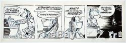 Walt Kelly ORIGINAL ARTWORK POGO Daily Strip Art Feb 2, 1972 RARE Okefenoke