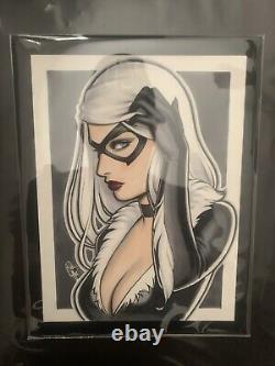 Warren Louw Original Art Black Cat