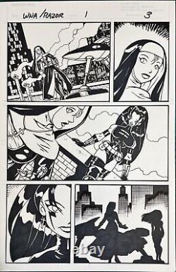 Warrior Nun Areala Vs Razor Issue #1, Page 3 ORIGINAL COMIC ART BEN DUNN