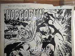Web of Spider-Man annual 3 comic book original art OA Hobgoblin splash
