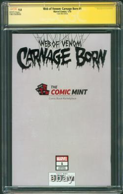 Web of Venom Carnage Born 1 CGC 9.8 SS Mayhew Original art Sketch Spider Man 316
