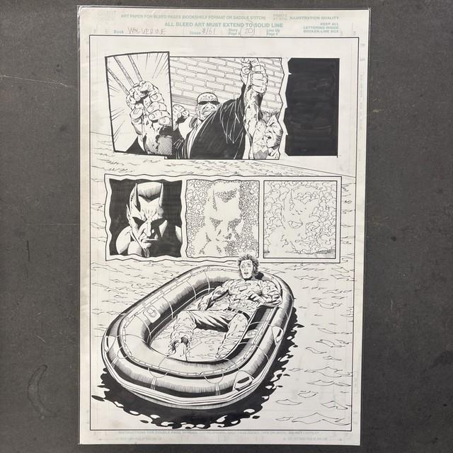 Wolverine Original Art By Sean Chen Issue #161 Page 20 2001
