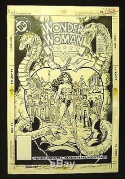 Wonder Woman #37 DC Comics Original 11 X 17 George Pérez Art Cover 1989