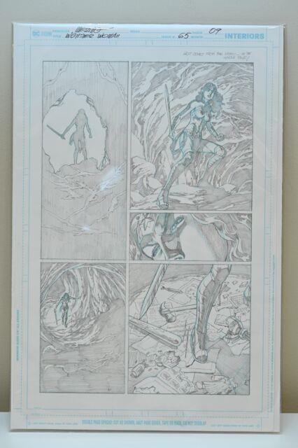Wonder Woman #65, Interior Page 9 Original Comic Art Pencils By Jesus Merino