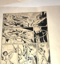 Wonder Woman Fighting Lot DC Comics 3 Published Original Art Work year 1972 rare