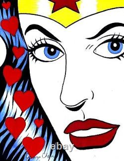 Wonder Woman Fine Art Pop Art Original Comic Art 5 By Comic Artist James Chen