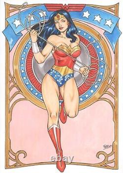 Wonder Woman Original Art By Taisa Gomes (9x12/A4) Sexy Comic Pin Up