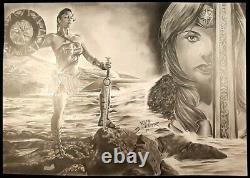 Wonder Woman Original Art Justice League Princess Diana Yara Flor Amazons Nubia