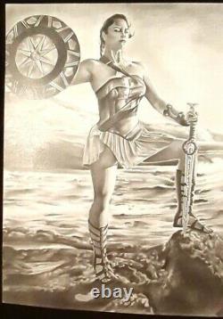 Wonder Woman Original Art Justice League Princess Diana Yara Flor Amazons Nubia