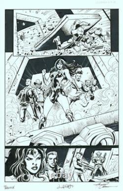 Wonder Woman Original Art Splash Page SIGNED X3 Amanda Conner Jimmy Palmiotti ++