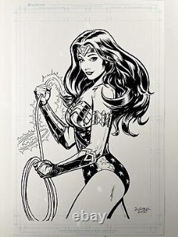 Wonder Woman Pinup Original Comic Art by Josh George 11x17