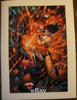 Wonder Woman Rare Artist Proof Print #1-of-1 Signed By Jim Lee & Alex Sinclair