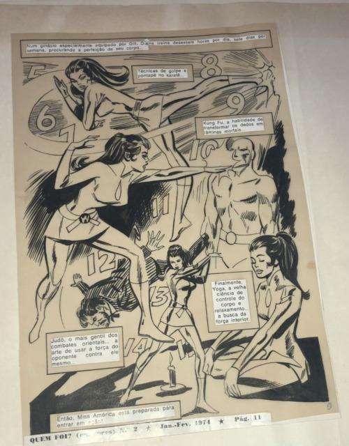 Wonder Woman Sexy Cheesecake Dc Comics Published Original Art Work Year 1972