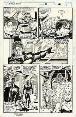 X-MEN 2099 #12 PAGE 16 Original Art by RON LIM/HARRY CANDELARIO 1994 Xi'an/Luna