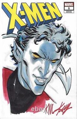 X-Men 1 Sketch Cover Nightcrawler ORIGINAL Comic Art Ken LASHLEY