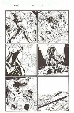 X-Men #201 p. 9 Beast Iceman Cyclops Mystique & Wolverine art by Humberto Ramos
