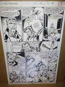 X-Men Adventures 13 ART PAGE Wolverine, Bishop, Forge 1993 Original Pencil & Ink