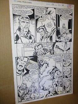 X-Men Adventures 13 ART PAGE Wolverine, Bishop, Forge 1993 Original Pencil & Ink