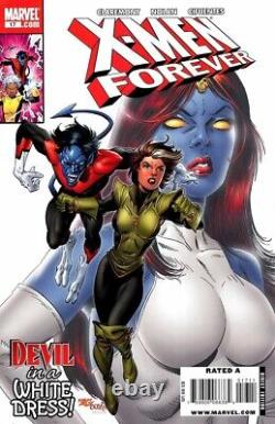 X-Men Forever #17 p6 (2010) Cifuentes / Nolan Rogue Mystique Nightcrawler Splash