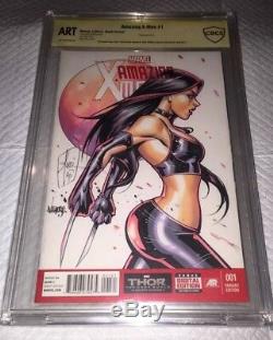 X-men #1 Blank Cbcs 9.8 Ss Original Hand Sketch A/p Full Color -tucci & Varese