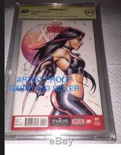 X-men #1 Blank Cbcs 9.8 Ss Original Hand Sketch A/p Full Color -tucci & Varese