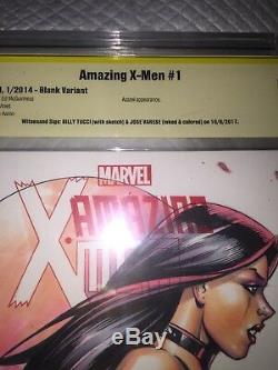 X-men #1 Blank Cbcs 9.8 Ss Original Hand Sketch A/p Full Color -tucci & Varese