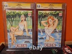 X-men Lot Cgc Ss Oa Original Scott Blair Sketch Comic Art