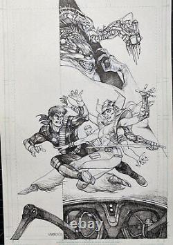 Xmen longshot spiral mojo original Comic Art Illustration Paul Harmon