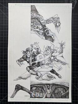 Xmen longshot spiral mojo original Comic Art Illustration Paul Harmon