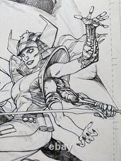 Xmen longshot spiral mojo original Comic Art Illustration Paul Harmon