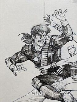 Xmen longshot spiral mojo original Comic Art Illustration Paul Harmon