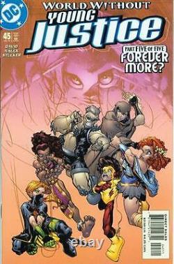 Young Justice #45 Cover Doomsboy, Secret, Empress 2002 art by Humberto Ramos